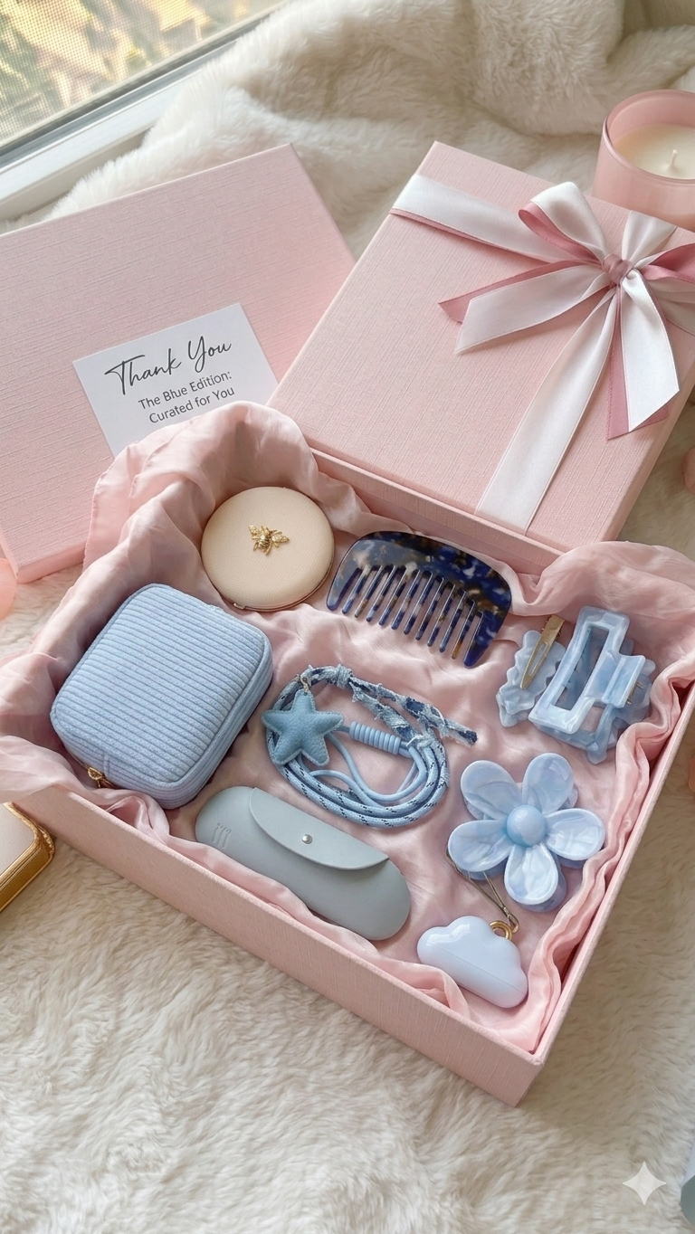The Blue Edition: Aesthetic Accessory & Lifestyle Gift Box